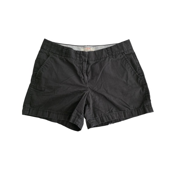 J. Crew Factory Pants - J.Crew Broken-In Chino Shorts Womens 6‎ Charcoal Grey Cotton Mid Rise Casual